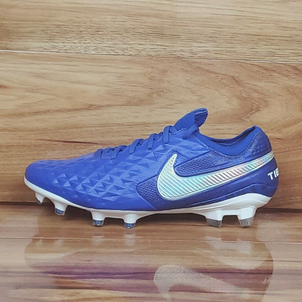 NEW Nike Tiempo Legend 8 ELITE FG Soccer Blue Whit - Picture 5 of 6
